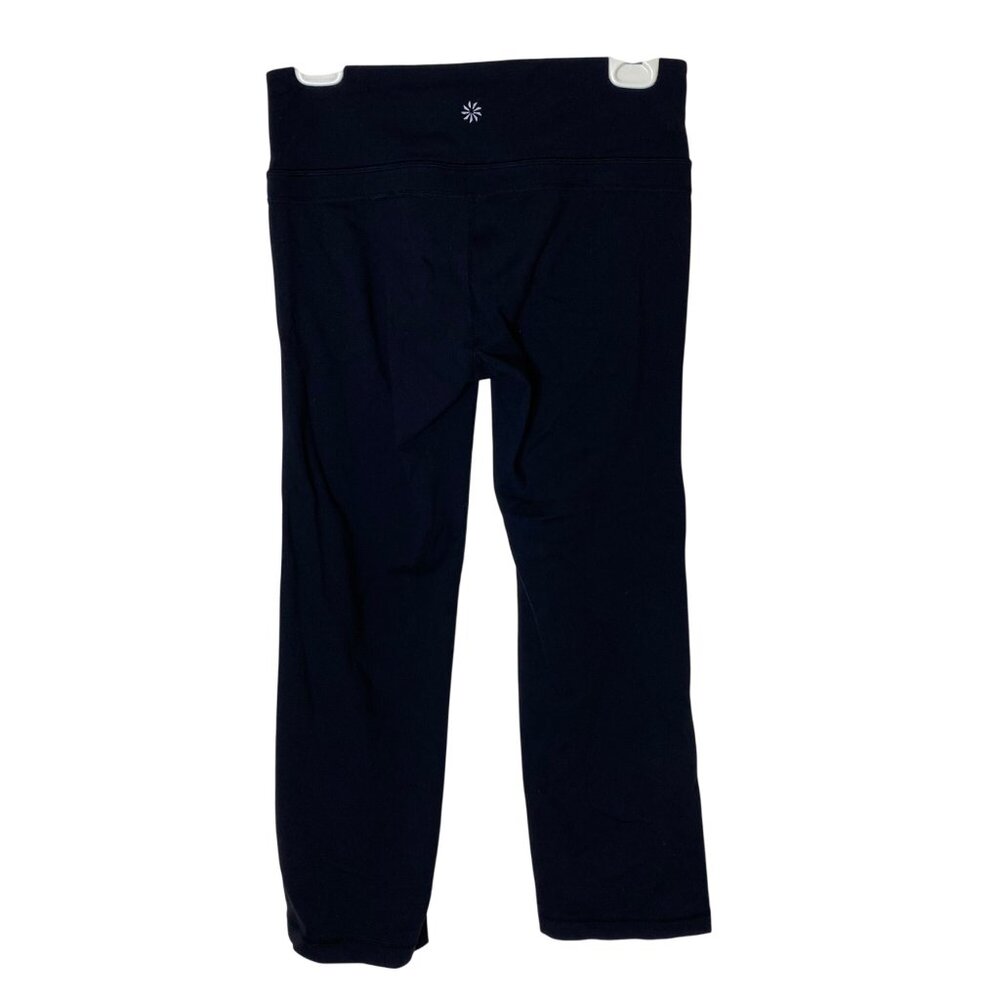 Athleta Straight Up Crop Leggings M Black Yoga Capri 983309 - Picture 3 of 10